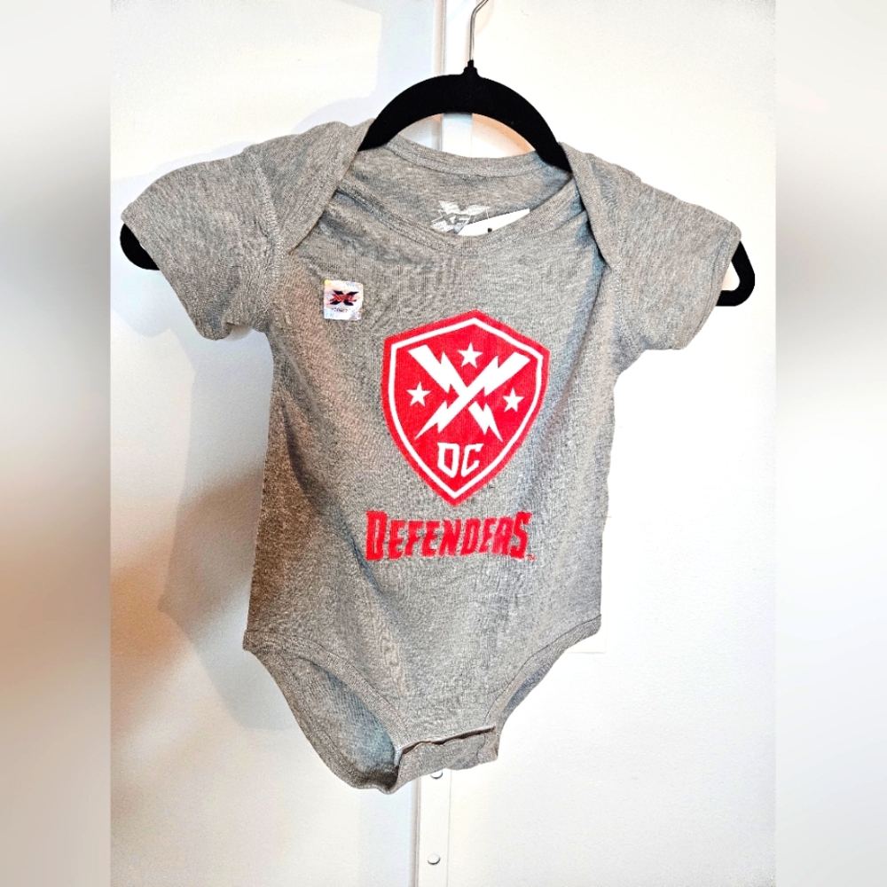 NWT DC Defenders XFL baby onesie 24 months